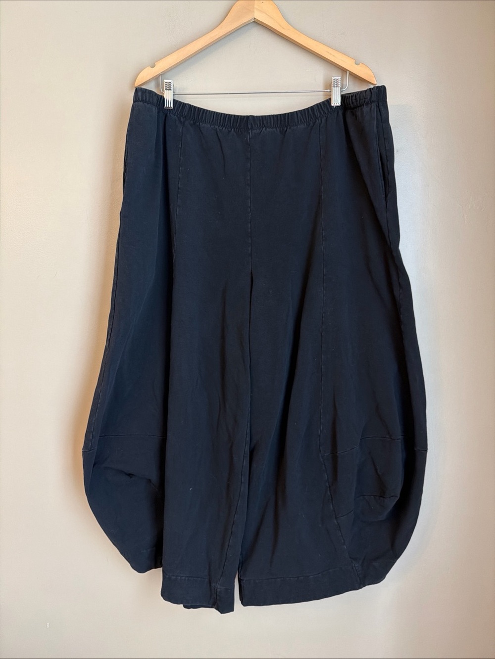 LAGENLOOK Pants ARTSY BOHO LOOSE HAREM OVERSIZED Black BUBBLE  Ballon Size 3x?